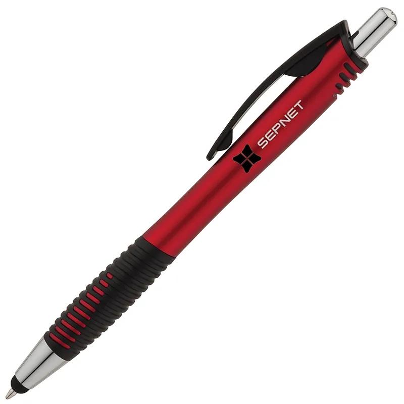 Ballpoint Pen Stylus Metallic Barrel Textured Grip