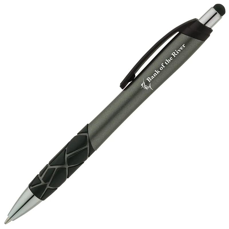 Ballpoint Pen Stylus Geometric Pattern Rubber Grip