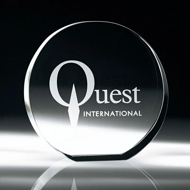 Crystal Award Disc Small Angle Cut - 4 1/4 x 4 1/4 in - product view 2