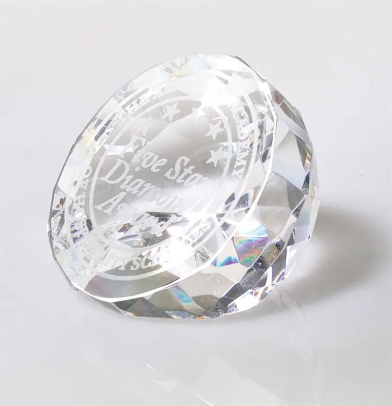 Crystal Award Flat Cut Diamond Shape - 2.75 in