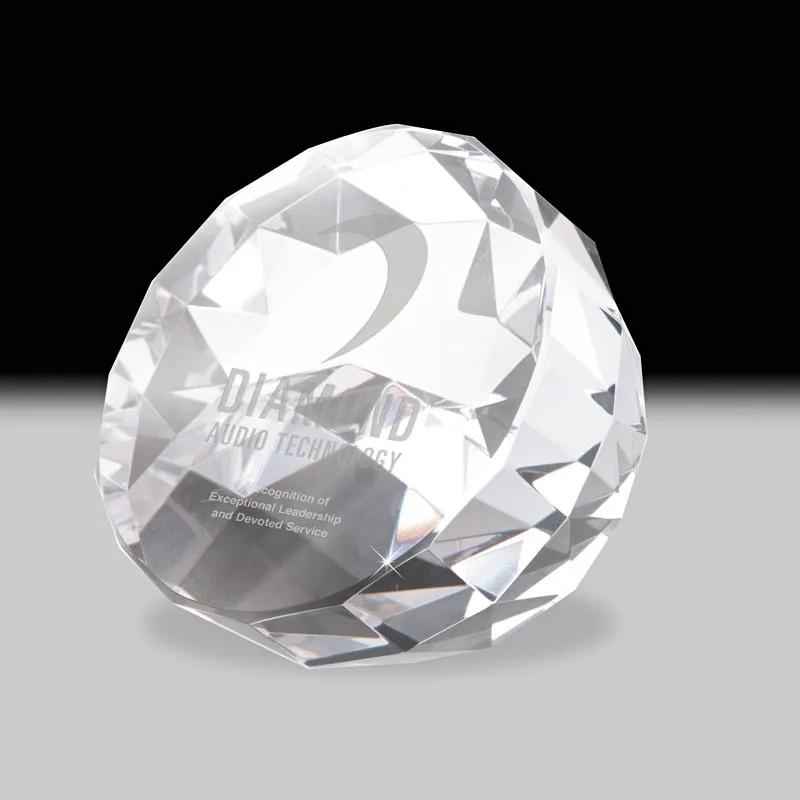 Crystal Award Flat Cut Diamond Shape - 2.75 in - product view 2