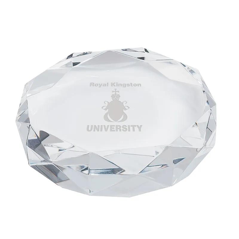 Crystal Paperweight Gem Cut Octagon Face - 2.75 in - product view 7