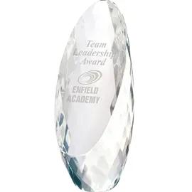 Crystal Award Diamond-Cut Egg Shape - 6.63 in