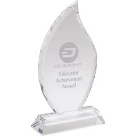 Crystal Flame Award Diamond-Cut with Beveled Base - 8.5 in