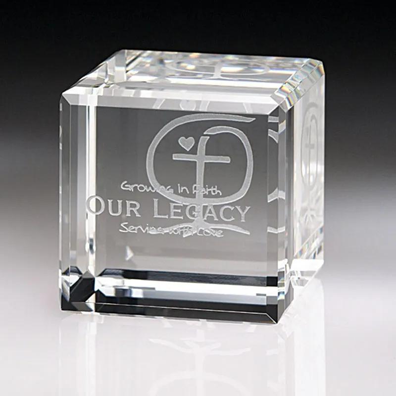 Crystal Block Award Small Square - 2.38 in - product view 4