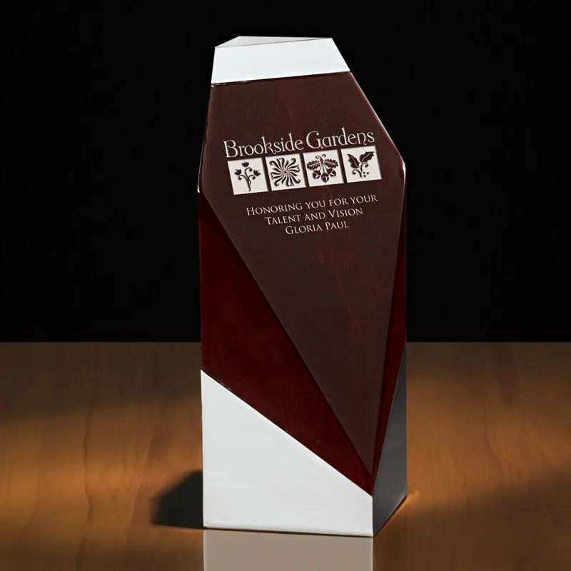 Award Diagonal Cut Octagon Wood Base - 4 5/8 x 9 in - product view 2