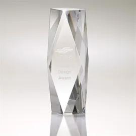 Crystal Tower Award Small Recognition - 1 3/4 x 4 3/4 in