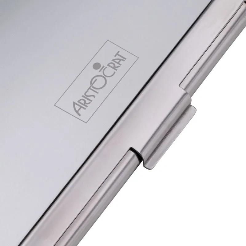 Business Card Case Two-Tone Silver Arched Lid - product view 2