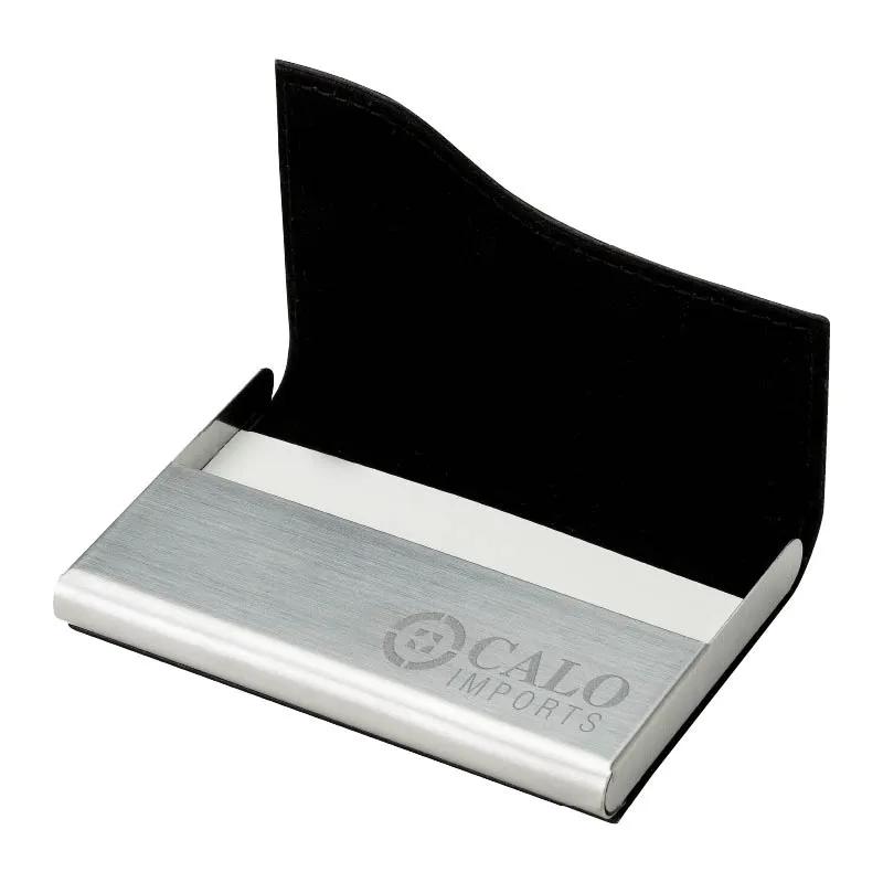 Business Card Case Curved Leatherette Magnetic - 3 5/8 in - product view 2