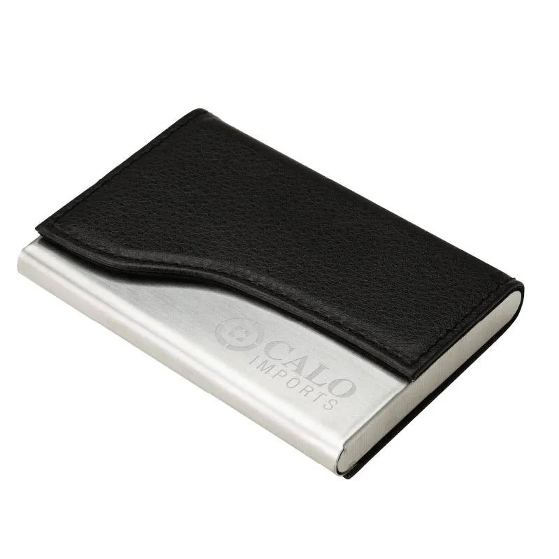 Business Card Case Curved Leatherette Magnetic - 3 5/8 in - product view 3