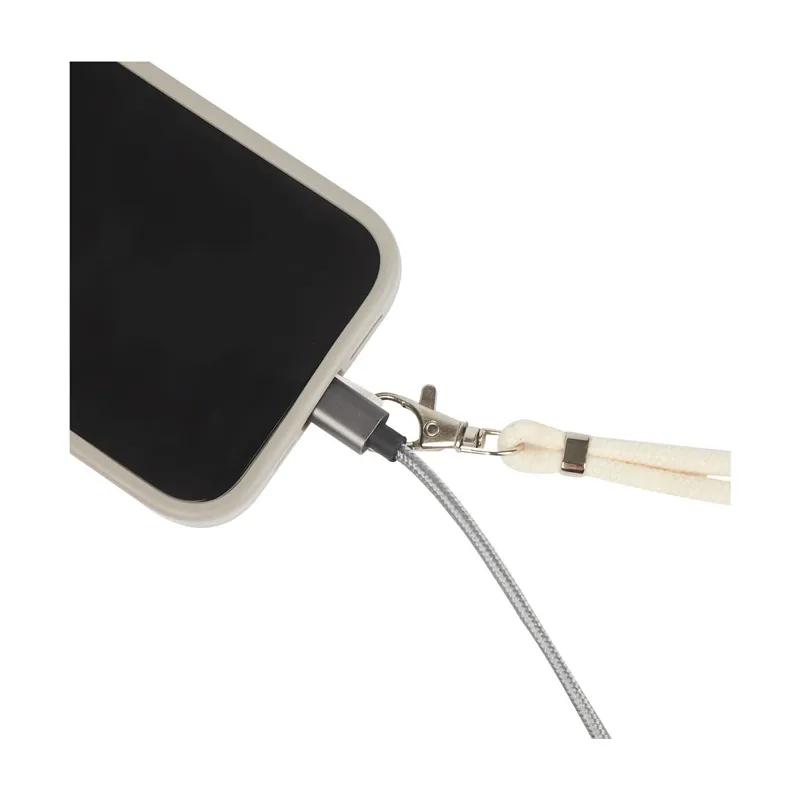 Phone Lanyard Cotton Bamboo Slide Adjustable - 30 in - product view 5