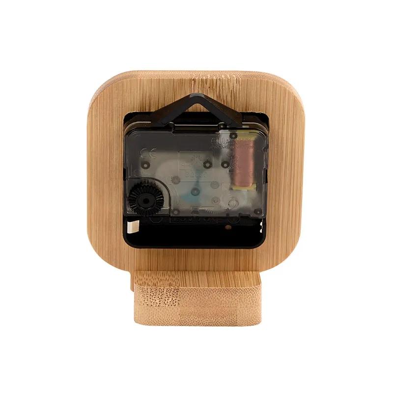 Desk Clock Bamboo Natural Grain Minimalist - 3 3/8 in - product view 4