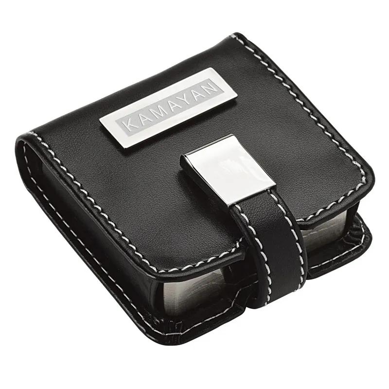 Travel Alarm Clock Leatherette Drop-Down Snap Closure - product view 2