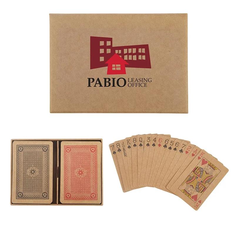 Playing Card Set Kraft Paper 2-Pack Cardboard Box - product view 6