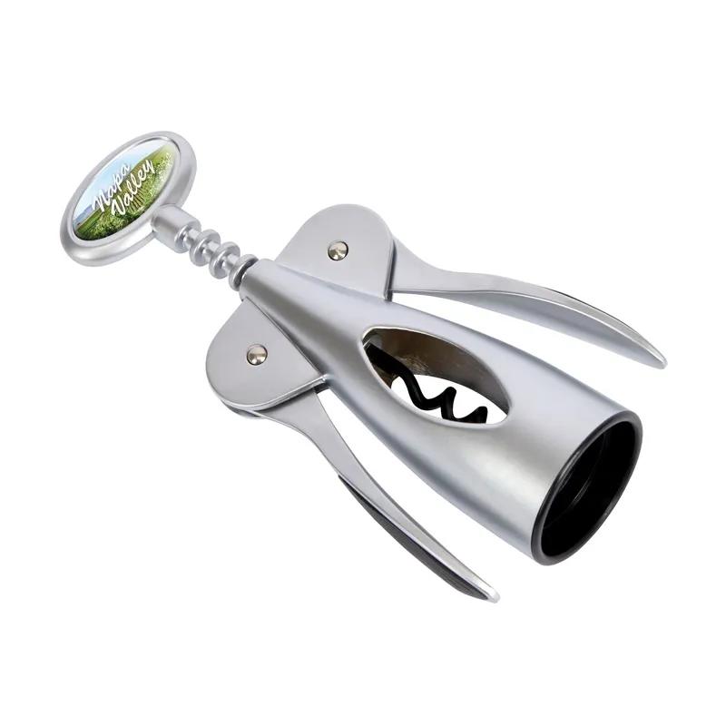Corkscrew Wine Opener Wing Style Matte Silver - 6 5/8 in H - product view 3