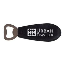 Bottle Opener Leatherette Handle Zinc Alloy - 5 1/2 in