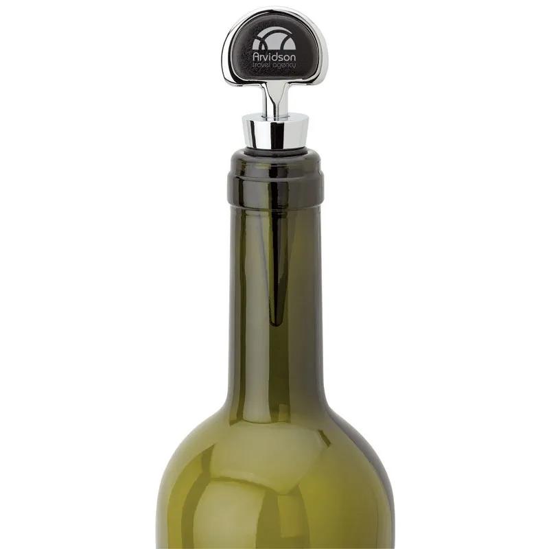 Bottle Stopper Metal Leatherette Grip - 3 3/4 in H - product view 6