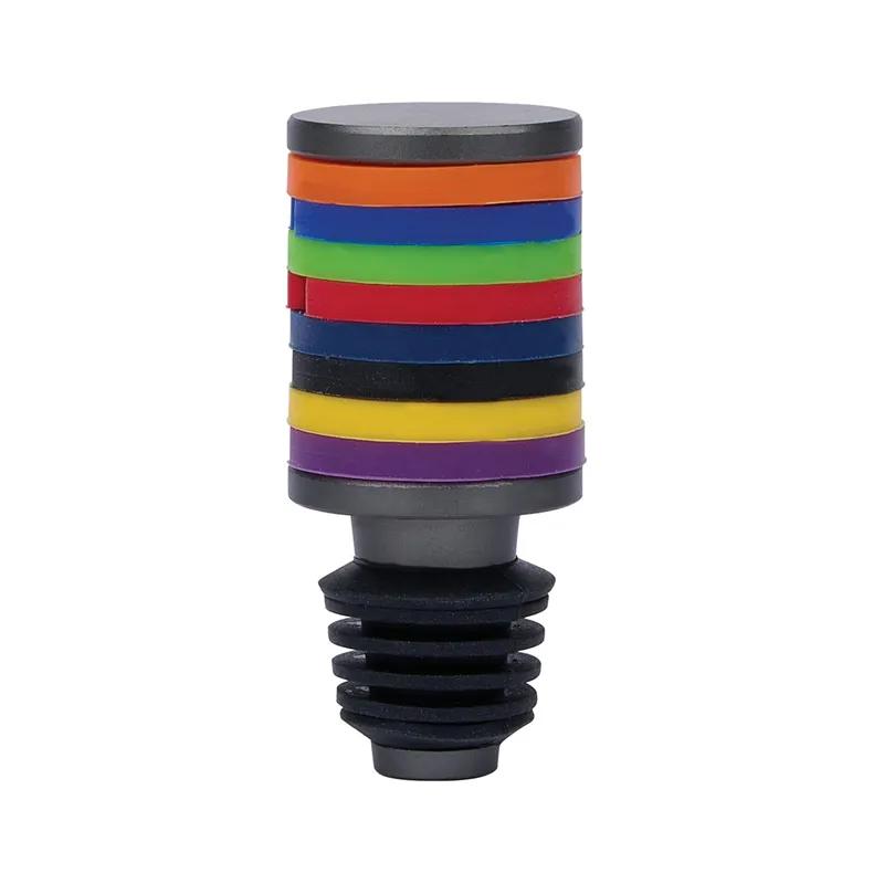 Bottle Stopper Aluminum Glass Markers Set - 2 3/8 in H - product view 3