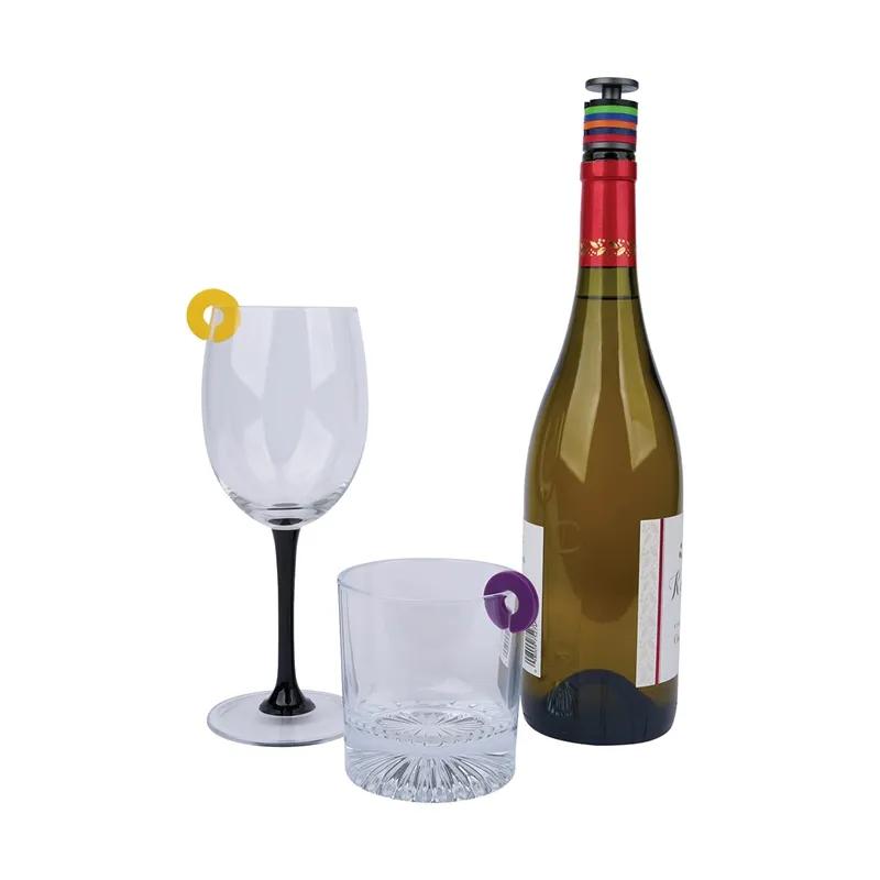 Bottle Stopper Aluminum Glass Markers Set - 2 3/8 in H - product view 6