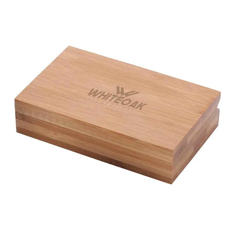 Wine Set Bamboo 2-Piece Hinged Box - 5 1/8 in W - product view 3