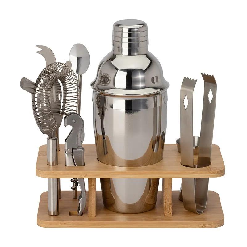 Cocktail Set 7-Piece Bamboo Holder Steel Tools - 19 oz - product view 2