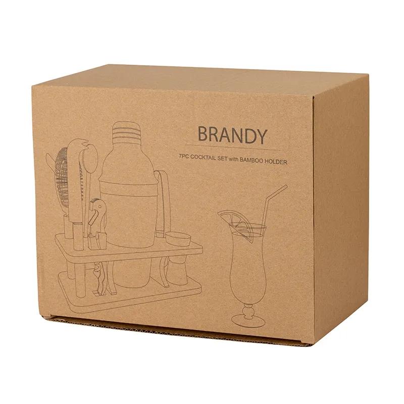 Cocktail Set 7-Piece Bamboo Holder Steel Tools - 19 oz - product view 6