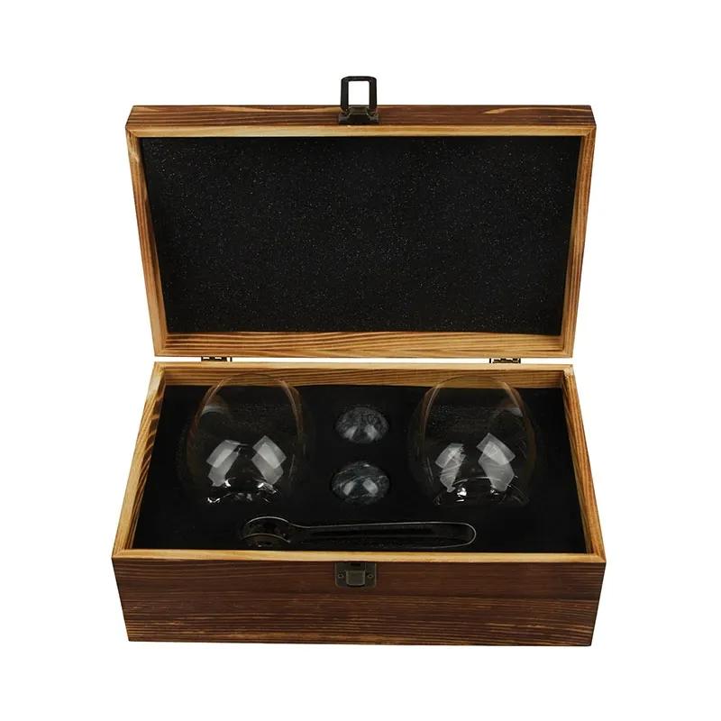 Whiskey Glasses Set with Steel Stones - 5 Piece - product view 4