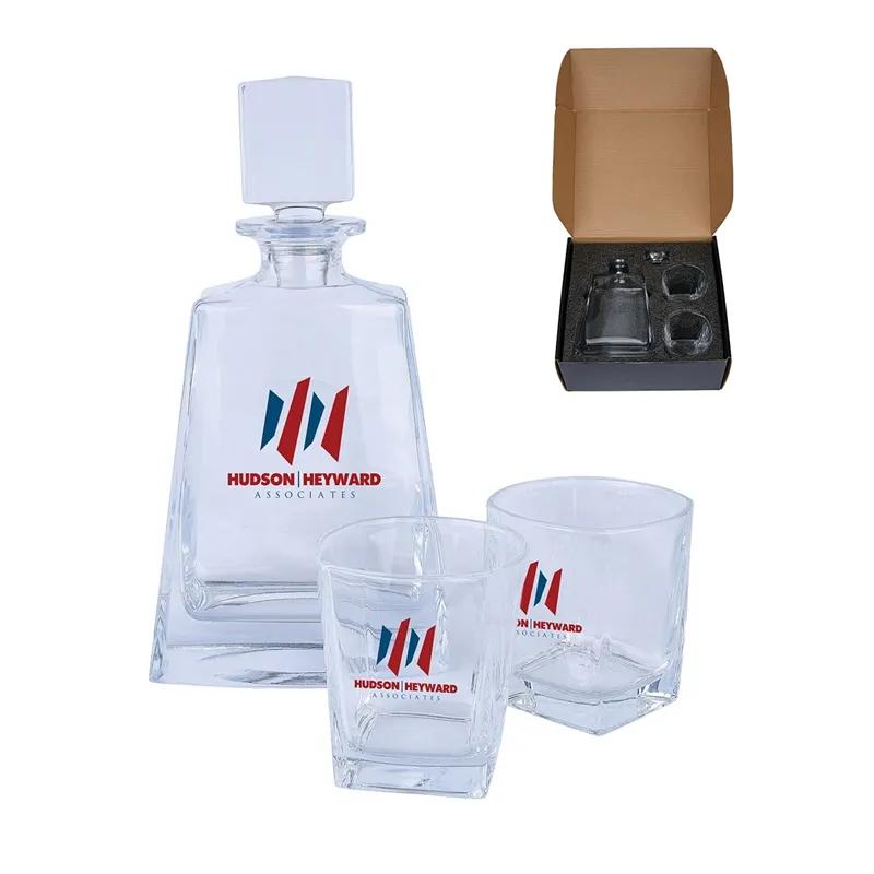 Whiskey Decanter Set with Thick Base - 25 oz - product view 5