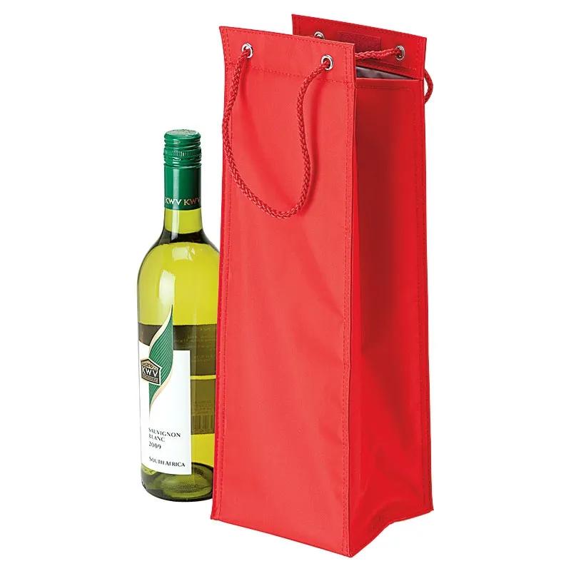 Insulated Wine Carrier with Rope Handles - 420D - product view 7