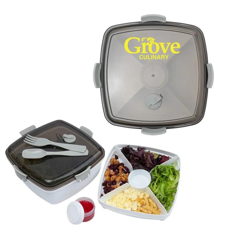 Salad Container Set with Compartment Tray - 28 oz - product view 10