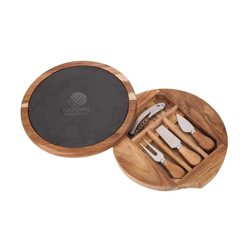 Acacia Charcuterie Set with Swivel Drawer - product view 2