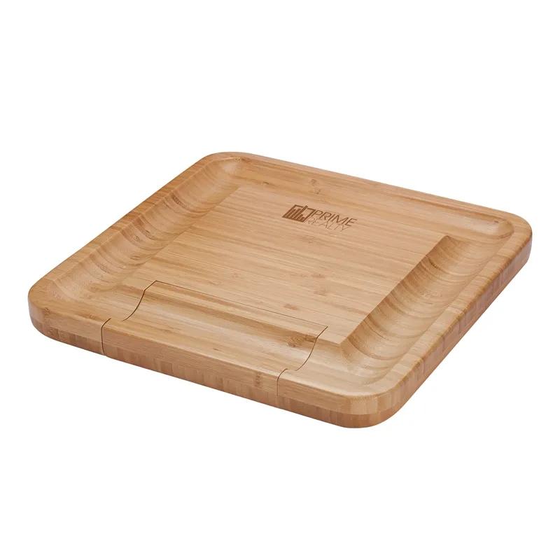Bamboo Cheese Tray with Pull-Out Drawer - 4 Tools - product view 4
