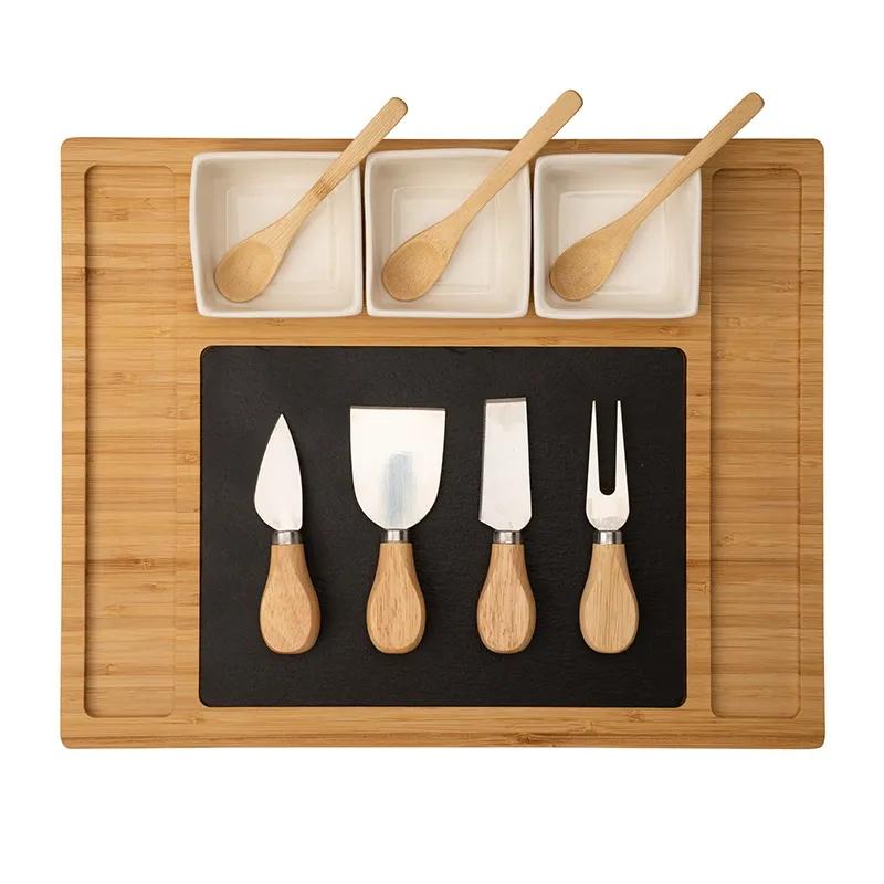 Bamboo Cheese Set with Storage Drawers - 12 Piece - product view 4