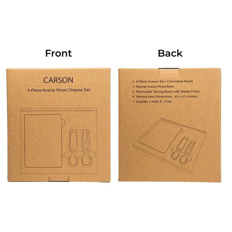 Cheese Board Set Acacia Wood with Marble Serving Tray - 4 Piece - product view 7