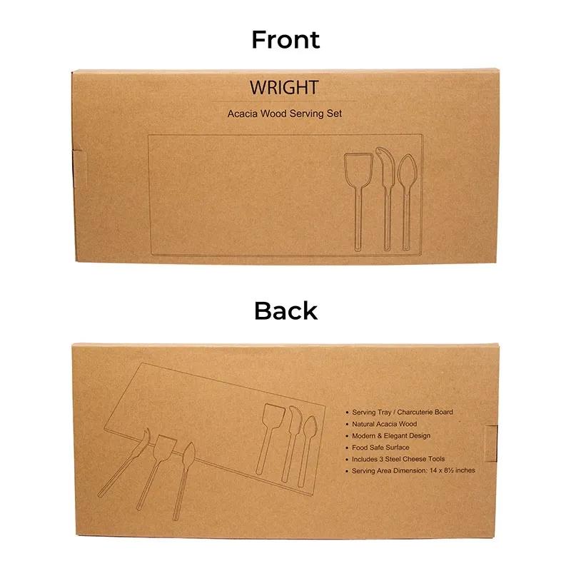 Serving Board Set Acacia Wood with Cheese Tools - 4 Piece - product view 6