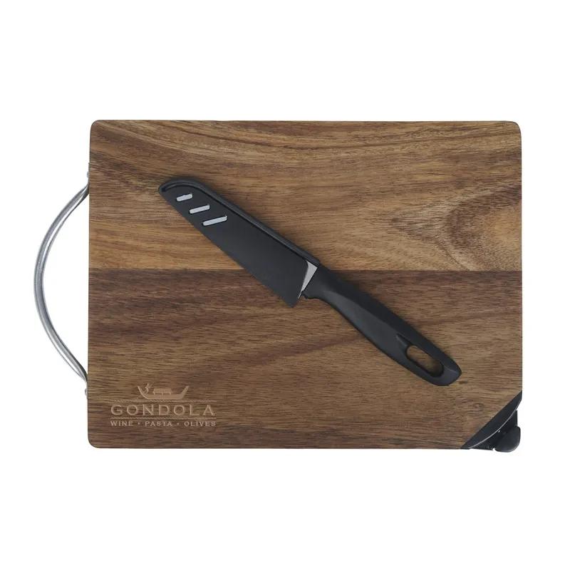 Cutting Board Set Acacia Wood with Knife and Sharpener