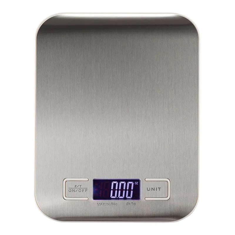 Digital Food Scale Stainless Steel Surface - 11 lb - product view 2