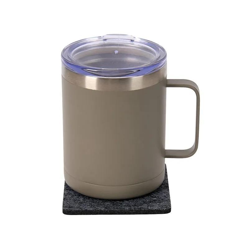 Coaster Set Recycled Felt with Bamboo Holder - 6 Piece - product view 2