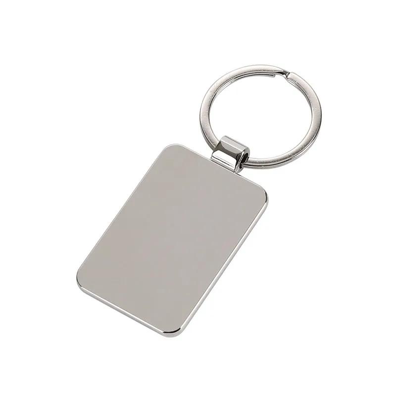 Custom Keychains Chrome Rectangular Full Color - 3 3/16 in - product view 2