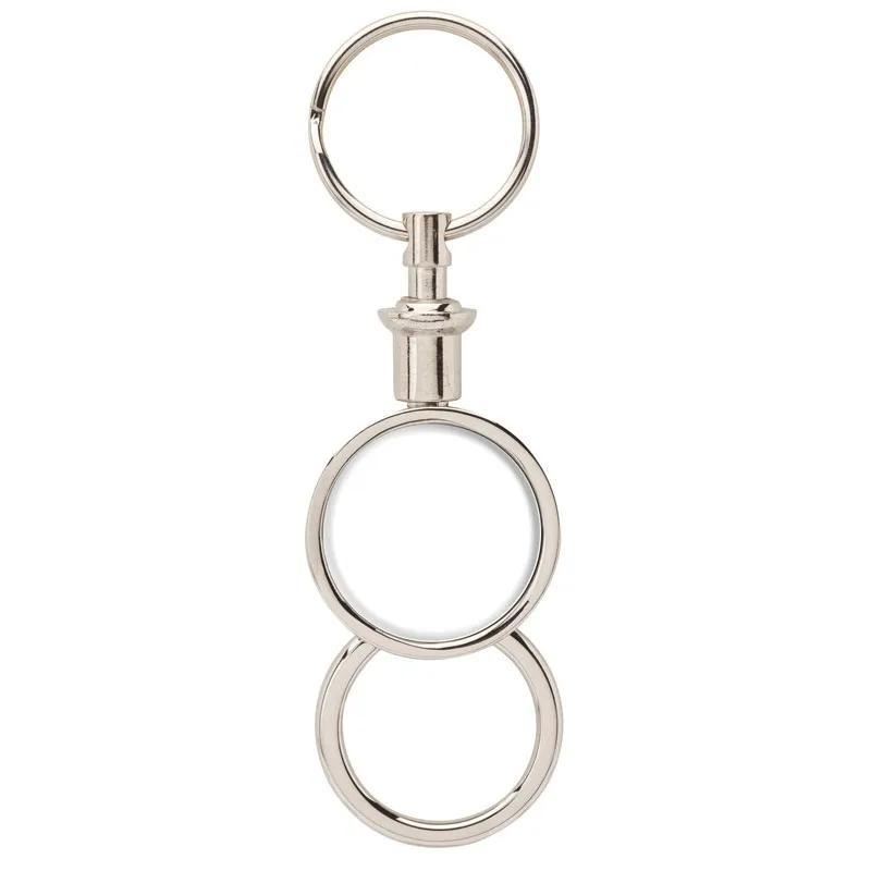 Custom Keychains Separating Chrome Pull-Out - 4 in - product view 2