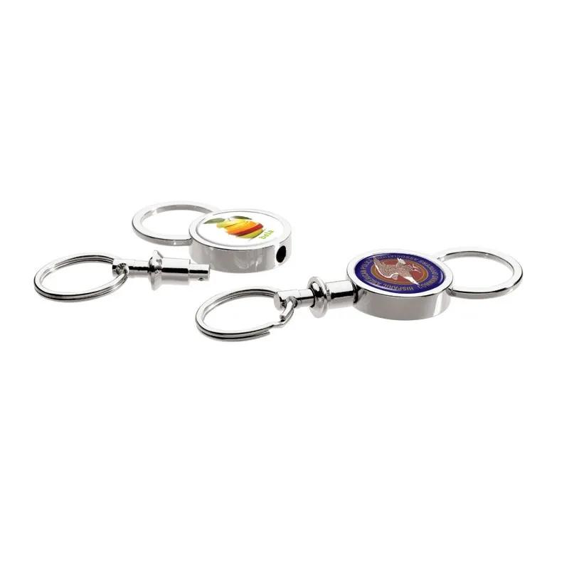 Custom Keychains Separating Chrome Pull-Out - 4 in - product view 5