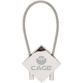Custom Keychains Chrome Cable Wire Square - 3 in