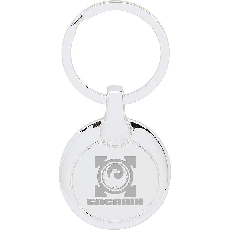 Custom Keychains Chrome Round Gift Boxed - 3 in