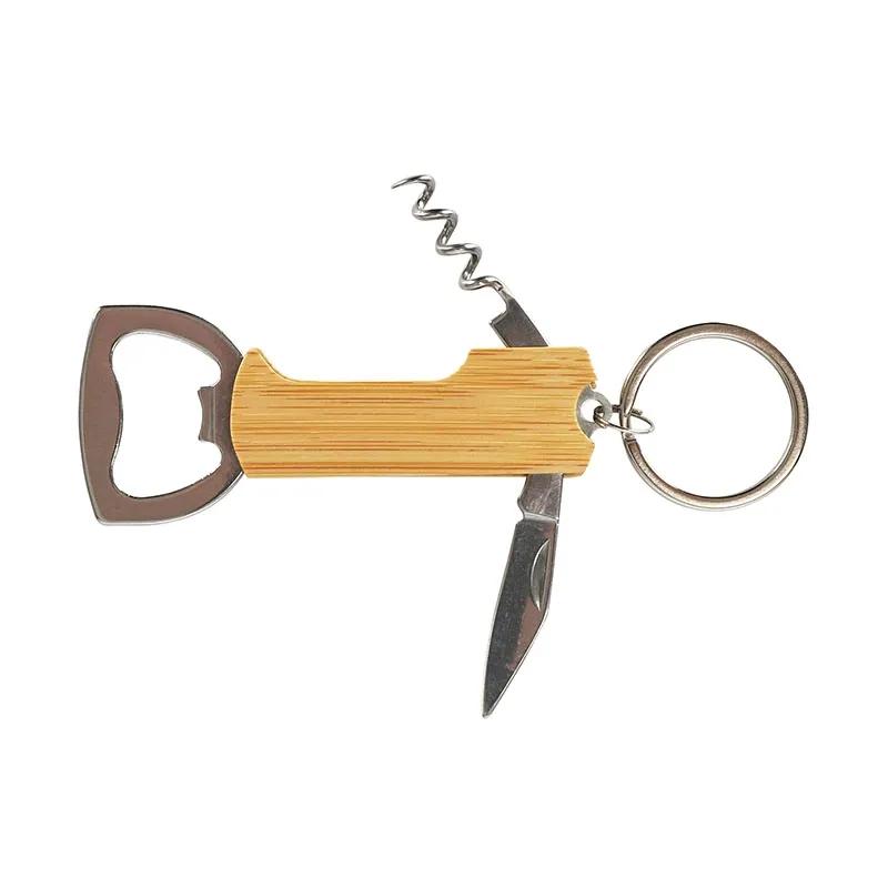 Custom Keychains Bamboo Multi-Function Bar Tool - 3 3/8 in - product view 2