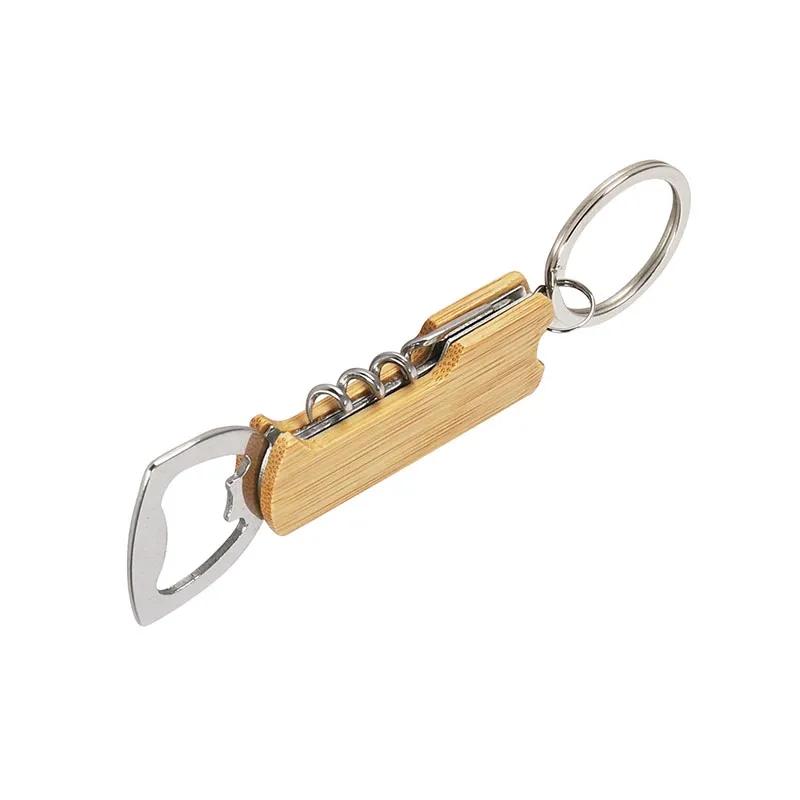 Custom Keychains Bamboo Multi-Function Bar Tool - 3 3/8 in - product view 3