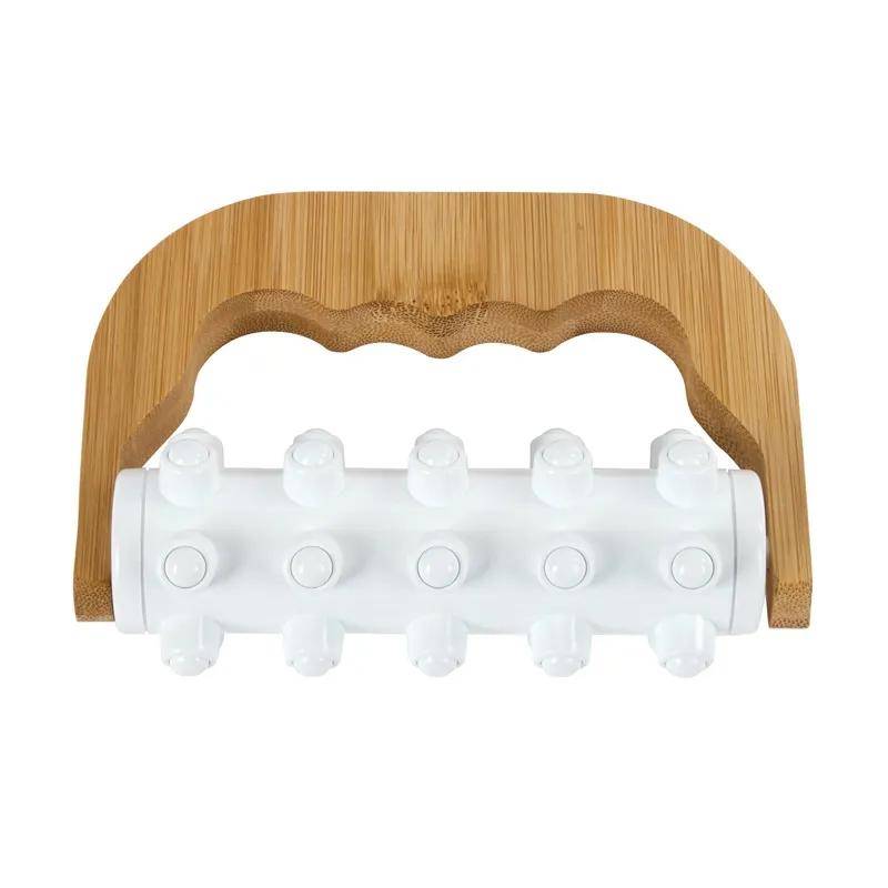 Massage Roller Bamboo Handle 30-Bead Handheld - 5 3/8 in - product view 2