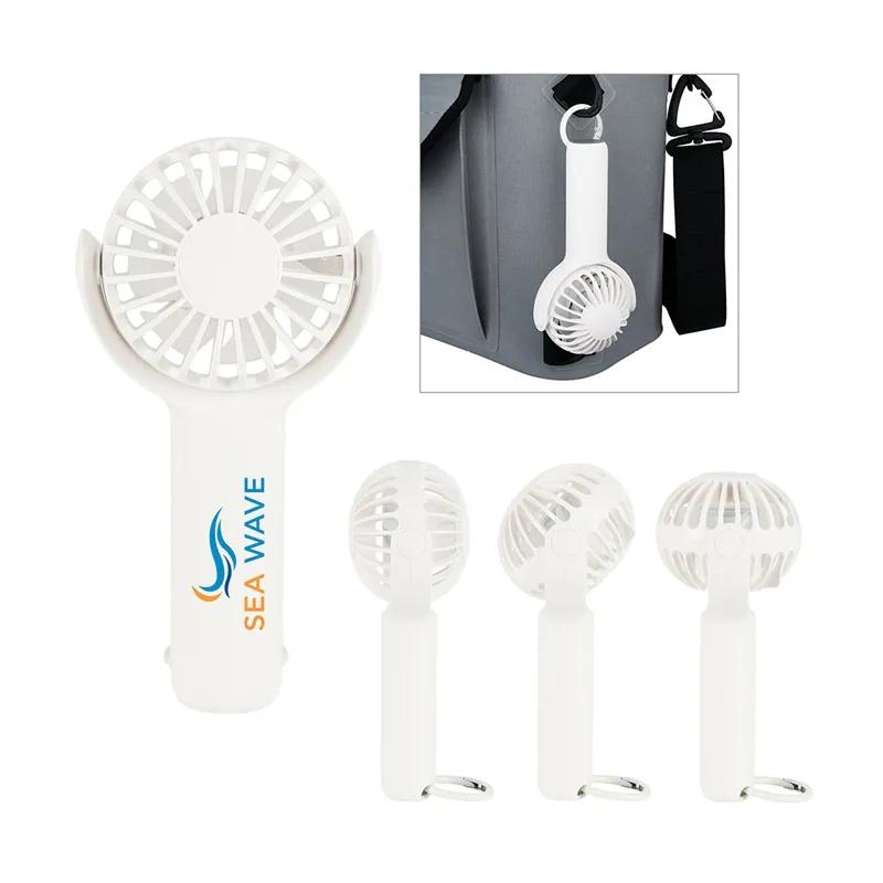 Rechargeable Hand Fan Rotatable Head Carabiner - 5 13/16 in - product view 7