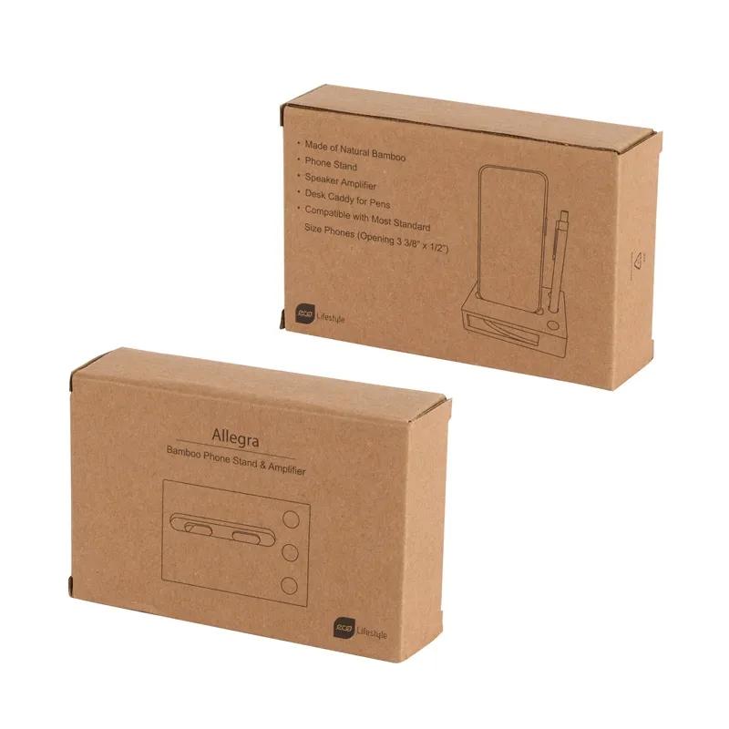 Phone Stand Bamboo Sound Amplifier with Pen Holes - product view 5