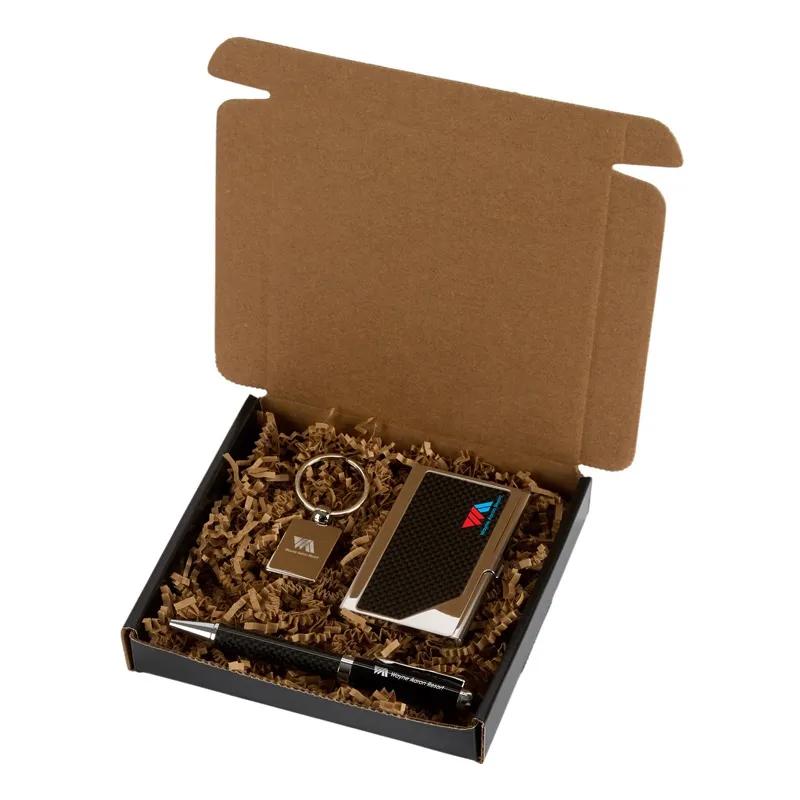 Business Gift Set Carbon Fiber Pen Card Case Keyring - product view 2
