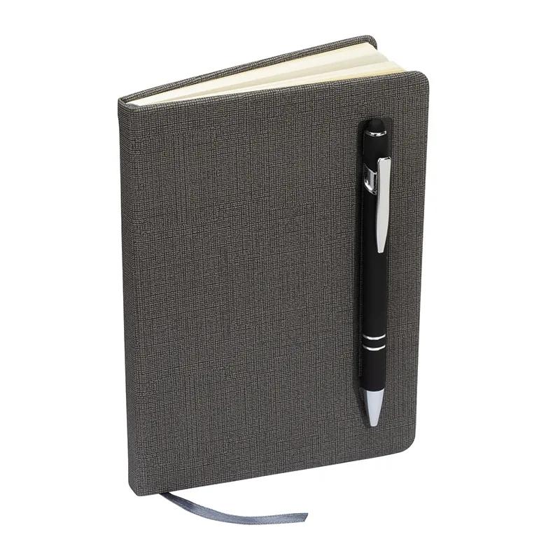 Journal Gift Set Magnetic Grey Cover with Stylus Pen - product view 6